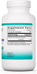 NutriCology Calcium Citrate Bone Teeth Muscle Nerve Support 180 Vegetarian Capsules