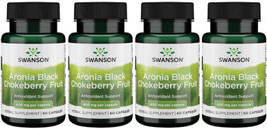 Swanson Full Spectrum Aronia (Chokeberry) 400 Milligrams 60 Capsules (4 Pack)