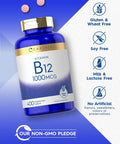 Carlyle Vitamin B12 1000Mcg | 400 Tablets | Vegetarian, Non-Gmo, Gluten Free
