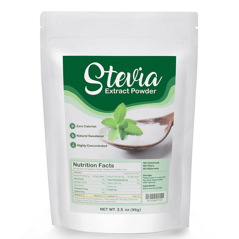 CCnutri Stevia Powder 3.5oz (99g), Sweetener Premium Sugar Substitute - No Bitterness, Zero Calorie, Highly Concentrated