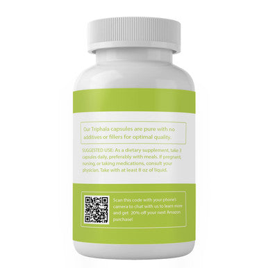 PURE ORIGINAL INGREDIENTS Triphala Powder, (100 Capsules) Always Pure, No Additives Or Fillers, Lab Verified