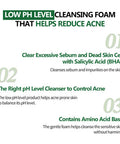 ETUDE AC Clean Up Daily Cleansing Foam 5.1 fl.oz (150 ml) | PH Balancing Amino Acid Base Gentle Foaming Cleanser with Acne Pron Skin Treatment Effect | Korean Skin Care Face Cleanser Wash | Kbeauty