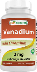 Best Naturals Vanadium 2 mg with Chromium Polynicotinate 200 mcg 180 Tablets
