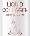 Codeage Liquid Collagen Supplement Chocolate Flavor Beauty Trim & Glow Liposomal Collagen Peptides CLA Conjugated Linoleic Acid Hyaluronic Acid Vitamin E Hydrolyzed Non-GMO 15.22 fl oz