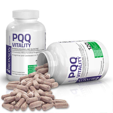 Bronson Pqq Vitality 20Mg Pyroloquinoline Quinone Supplement Promotes Mitochondrial Biogenesis Non-Gmo, 120 Vegetarian Capsules