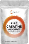 Micro Ingredients Creatine Monohydrate Powder 500 Grams (1.1 Lb) 5000mg Per Serv Micronized Creatine Powder Unflavored Pure No Filler Keto & Vegan Easy Dissolve Pre Workout Creatine for Women and Men