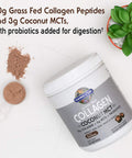 Garden of Life Grass Fed Collagen Coconut Mct Powder - Chocolate 24 Servings Collagen Peptides Powder For Energy Hair Skin Nails Joints Coconut Mcts Probiotics Collagen Protein Powder Supplement