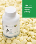 4Life Life C - Features 7 Active Forms of Natural Vitamin C for Immune Support Increased Nutrient Absorption and Antioxidant Benefits - Citrus Flavor - 60 Chewable Tablets