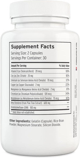 Maximum Prostate Supplements For Men 600 Mg Beta Sitosterol & 100 Mg Dim Supplement Per Serving Prostate Health Supplements For Men For Prostate Support & Bladder Control (60 Caps)