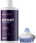 Exfoliating Shampoo Brush Plus Advanced Biotin Shampoo Bundle - Hair Shampoo Brush Scalp Exfoliator With Volumizing Biotin Shampoo Made With Rosemary Essential Oil For Thinning Hair