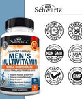 Men'S Multivitamin With Vitamin C A B D3 E Zinc For Immune Support - Once Daily Supplement For Energy & Heart - Antioxidants & Digestive Enzymes For Absorption - Mental Clarity & Focus Support -60 Ct