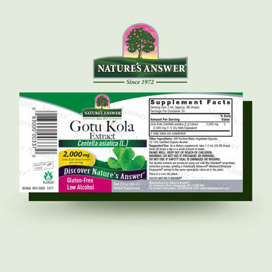 Nature'S Answer Gotu Kola Herb with Organic Alcohol 2-Fluid Ounces | Dietary Supplement | Supports a Healthy Immune System | Made in The USA