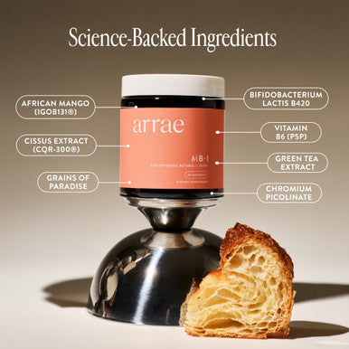 Arrae MB-1 Natural Dietary Supplement Control Appetite Increase Energy Support Healthy Metabolism 60 Capsules