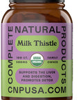 Complete Natural Products Pure Organic Milk Thistle Capsules - 500 Mg Silymarin Powder 100 Pills