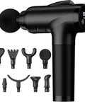 Massage Gun Deep Tissue, Handheld Electric Muscle Massager, High Intensity Percussion Massage Device For Pain Relief With 9 Attachments & 30 Speed(Black)
