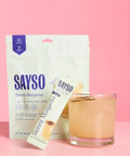 SAYSO Variety Pack | Skinny Mix: Spicy Margarita, Cardamom Paloma, Hibiscus Cosmopolitan & Honey Rosemary Moscow Mule - Craft Cocktail & Mocktail Mixers (Low-Calorie & Low Sugar), 8-Pack Assorted