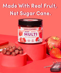 Llama Naturals Multivitamin for Women & Men Vegan Organic Gummies with Vitamin D C & K Adults Real Fruit Gummy Vitamins Chewable Multivitamin Supplement No Added Sugar Cane Strawberry 120 Ct