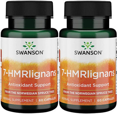 Swanson 7-Hmrlignans from Norwegian Spruce Tree 40 Milligrams 60 Capsules (2 Pack)