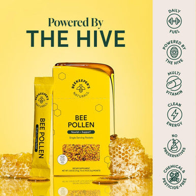 Beekeeper'S Naturals - 100% Raw Bee Pollen Granules, Natural Preserved Enzymes, Source Of Vitamin B, Minerals, Amino Acids & Protein - Paleo & Keto Friendly, Gluten (5.2 Oz)