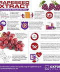Grape Seed Tablets | 6000mg Supplement | Antioxidant, Vision Care & Vascular Heath | Oxford Vitality
