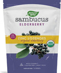NatureS Way Sambucus Organic Zinc Lozenges Elderberry And Zinc Lozenges With Vitamin C Organic Berry Flavored 24 Lozenges
