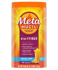 Metamucil, Daily Psyllium Husk Powder Supplement, Sugar-Free Powder, 4-In-1 Fiber For Digestive Health, Orange Flavored Drink, 180 Teaspoons