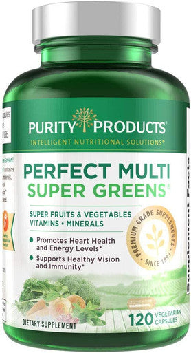 Purity Products Perfect Multi Super Greens Dietary Supplement Health Nutrition 120 Count