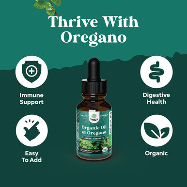 Natures Craft USDA Organic Oregano Oil Drops - Super Concentrated Organic Oil of Oregano Drops for Fast Absorption Digestive Health and Immune Support - Non GMO Vegan 100% Pure Oregano Oil Drops for Adults (1 Pack)