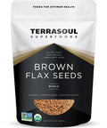 Terrasoul Superfoods Organic Brown Flax Seeds, 2 Pound