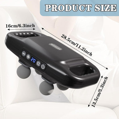 4-Head Massage Gun Deep Tissue, Muscle Massager 20 Intensities & 6 Massage Modes, 4-Head Back Massager For Pain Relief In Back, Leg, Neck, Shoulder And Body,Perfect Gifts