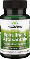 Swanson Organic Spirulina & Astaxanthin 120 Veg Tabs