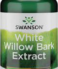 Swanson White Willow Bark Extract - Promotes Joint Support and Muscle Relief - Standardized to 15% Salicin - Natural Supplement with No Stomach Irritation - (120 Capsules 500mg Each)
