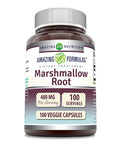 Amazing Formulas Marshmallow Root Supplement | 480 Mg | 100 Veggie Capsules | Non-Gmo | Gluten Free | Made In Usa