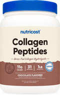 Nutricost Grass-Fed Collagen Powder 1LB (454 G) (Chocolate) - Grass Fed Bovine Collagen Hydrolysate - Collagen Peptides