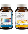 Metagenics PhytoMulti Without Iron and OmegaGenics EPA-DHA 720 Bundle Multivitamin Supplement Bundled with Omega-3 Fish Oil for Cardiovascular Musculoskeletal & Immune System Health 60 Count