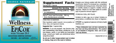 Source s Wellness EpiCor with Vitamin D-3 for Heightened Immune Defense - 60 Capsules