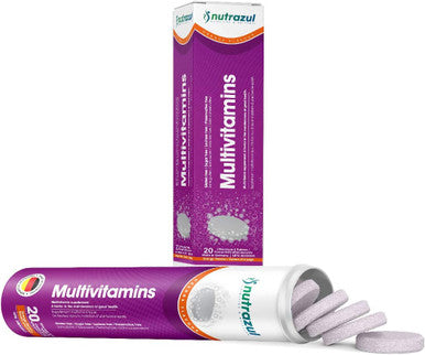 Nutrazul Multivitamin Effervescent Tablets - Orange 20 s | 20 Days Supply | Gluten Free, Sugar Free, Lactose Free & Preservative Free | Supports Immune Function & Boosts Energy