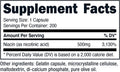 Nui Nutra Niacin (Vitamin B3) Supplement | 500mg | 200 Capsules | Nervous & Cardiovascular System Boost | Skin, Brain, Energy, and Metabolism Support | with Flushing