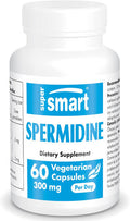 Supersmart Spermidine 300 mg Per Day Anti Aging Supplement Promotes Autophagy 100 Vegan Friendly AdditiveFree NonGMO Gluten Free 60 Vegetarian Capsules