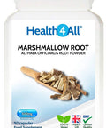 Marshmallow Root 500mg 90 Capsules (V) .(not Tablets) Vegan. Made in The UK by Health4All