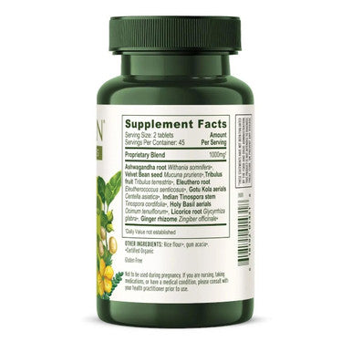 Banyan Botanicals Adrenal Nourish Organic Adaptogen Supplement - Adrenal Support For Natural Energy With Organic Ashwagandha, Gokshura & Guduchi* 90 Tablets Non-Gmo, Sustainably Sourced, Vegan