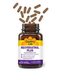 Country Life Resveratrol Plus Vegan Capsules 60'S