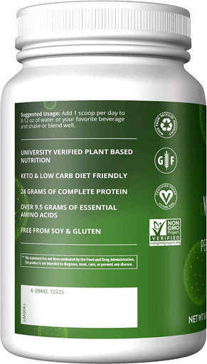 MRM Nutrition Veggie Elite Performance Protein | Vanilla Bean Flavored| Plant-Based Protein| Easy to Digest | with BCAAs| Vegan + Gluten- | Clinically Tested| Digestive enzymes | 30 Servings