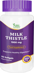 Nbl Natural NBL Natural Milk Thistle 1000mg Herbal Supplement 50 Softgels