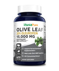 NusaPure Olive Leaf Extract (Non-GMO) 15000 mg - 20% Oleuropein - Vegetarian - Super Strength - No Oil