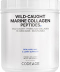 Codeage Marine Collagen Powder - Wild-Caught Hydrolyzed Fish Collagen Peptides - Type 1 & 3 Collagen Protein Supplement - Amino Acids for Skin Hair Nails - Paleo Friendly Non-GMO 15.87 Ounces