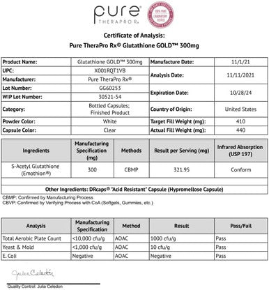 SAcetyl Glutathione Gold 300mg PER Capsule 60 DRcaps AcidResistant ExtraStrength Patented Acetylated Form of Glutathione Emothion Pharmaceutical Grade Freeof Harmful Stearates
