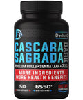 Dedicad 6550Mg Cascara Sagrada Capsules 5 Months Supply Combined 10 Herbs Senna, Psyllium Husk, Licorice, Flaxseed, Aloe Vera