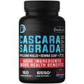 Dedicad 6550Mg Cascara Sagrada Capsules 5 Months Supply Combined 10 Herbs Senna, Psyllium Husk, Licorice, Flaxseed, Aloe Vera