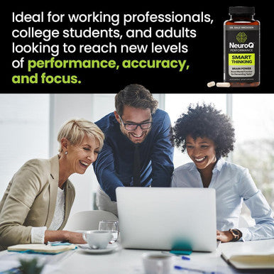 Lifeseasons Neuroq Smart Thinking Supplement Pills - Brain Power + Mental Focus Booster - Supports Memory Recall & Attention - Bacognize Bacopa, Cognizin Citicoline & Coffee Extract - 60 Capsules